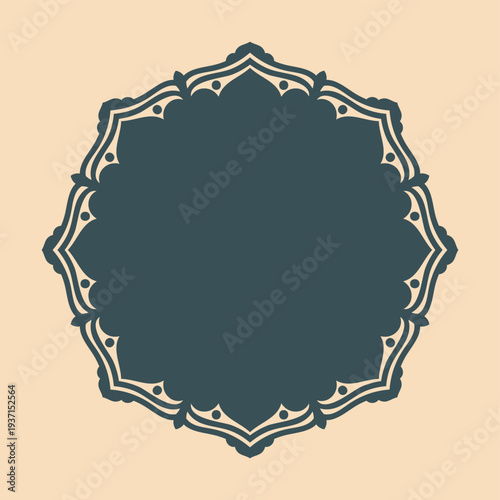 Abstract mandala frame elegant design background