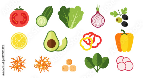 Holiday icons festive symbols and decorations