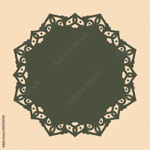 Abstract mandala frame elegant design background