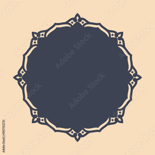 Artistic mandala frame emblem design background