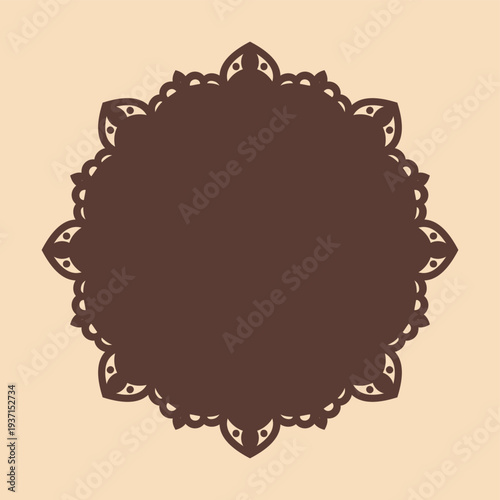 Beautiful mandala frame ethnic design background