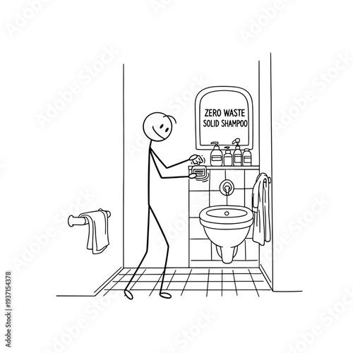 Switching to zero waste personal hygiene products by using a solid shampoo bar instead of plastic bottles.