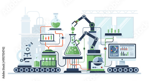 Automated Science Lab with Robotic Arms and Data Monitoring