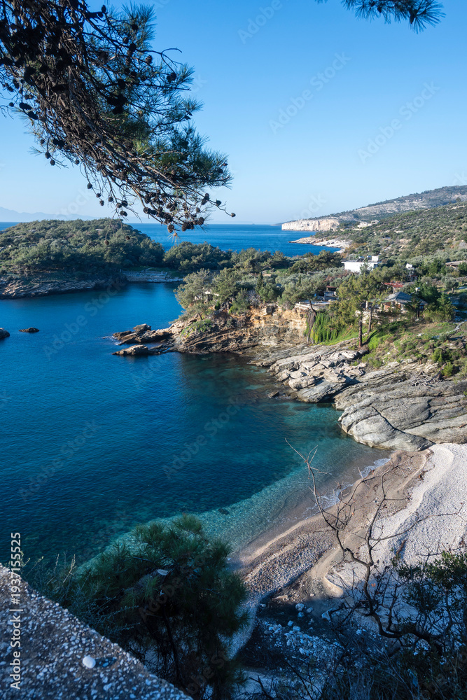 Fototapeta premium The coastline of Thassos island, Greece