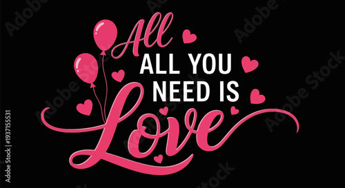 All you need is love typography design