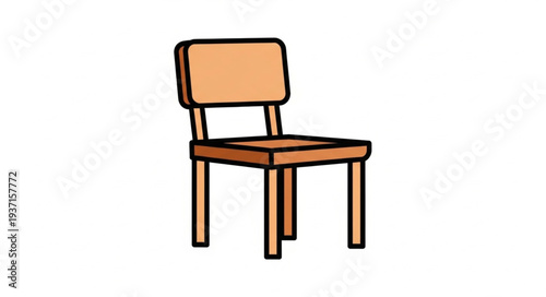 Simple Wooden Chair with a Classic Design.