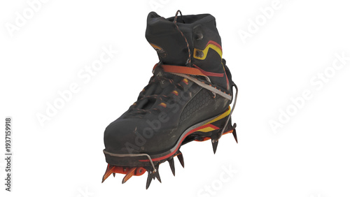 Climbing boot with crampon designed for ice and snow activities