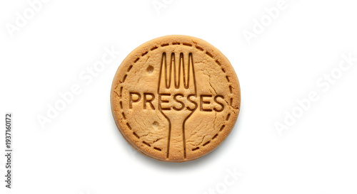 Wallpaper Mural A close-up view of a presses cookie with a fork design Torontodigital.ca