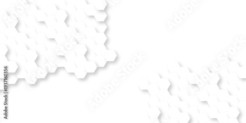 White paper texture abstract grid tile seamless hexagon wall creative metal business wallpaper texture background.