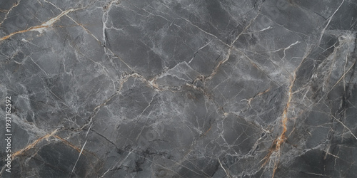 High-resolution image of a dark gray marble surface with natural white cracks and stone texture pattern