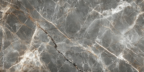 Dense Black Marble Pattern Top View with Elegant Texture. 