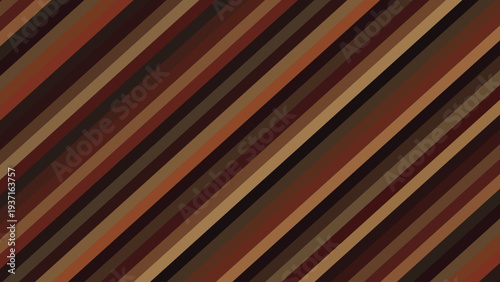 This seamless abstract background features diagonal stripes in warm autumn shades of brown, coffee, and beige, perfect for retro 70s wallpaper or stylish textile print designs