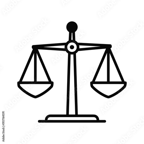 Classic depiction of a balanced scale symbolizing justice and fairness in law