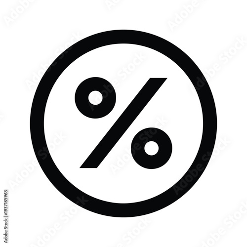 A simple icon representing percentage or interest rate calculation