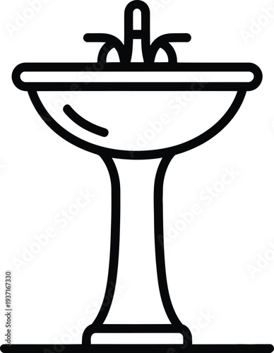 Vector bathroom sink icon