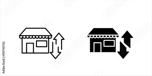 Line icon set. illustration of gear and globe with digital connection lines representing global networking, internet technology, and digital infrastructure.