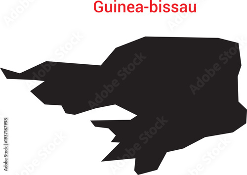 Black silhouette of guineabissau map