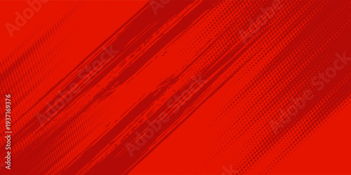Image red and crimson pop art background with halftone dotted anime awesome