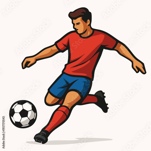 football player kicking ball