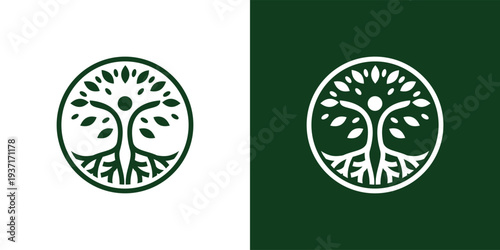 Tree of Life Logo Design Symbol of Growth Harmony and Nature.