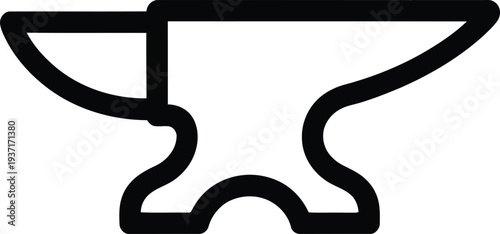 Black anvil icon vector
