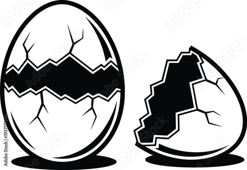 April fools day silhouette egg hatching joke