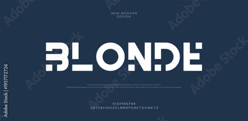 Blonde Hair Beauty Typography Design Concept