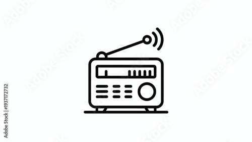Vector radio icon