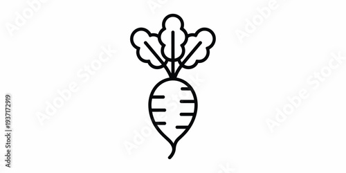 Vector beetroot icon