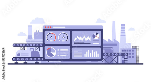 Industrial Automation Smart Factory Dashboard: Real-time Manufacturing Data Analytics & Production Process Monitoring