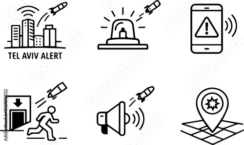 Tel Aviv missile alert warning system