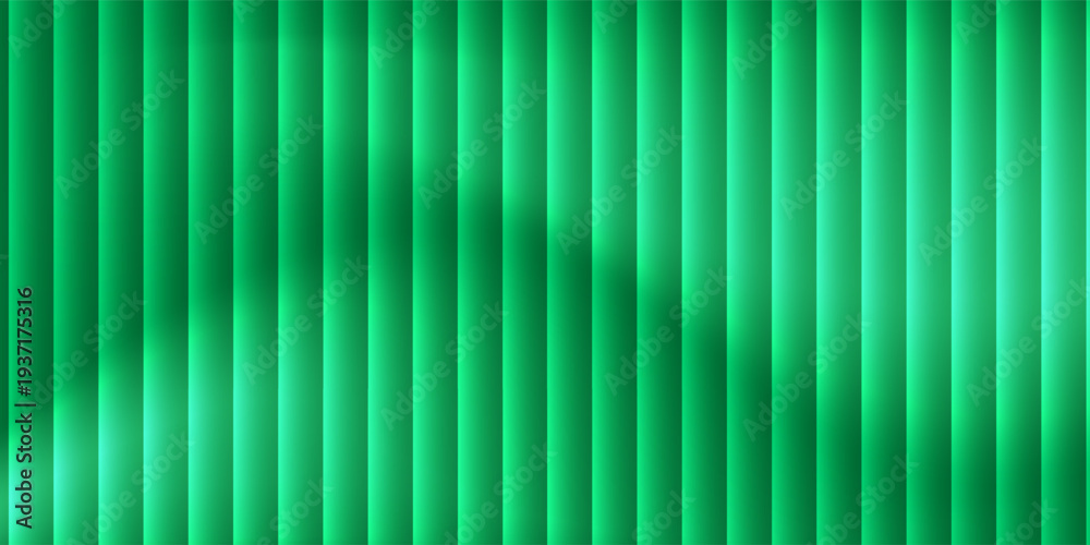 Obraz premium Modern texture background with soft green gradient, vertical ripple lines and frosted translucent effect. Green art