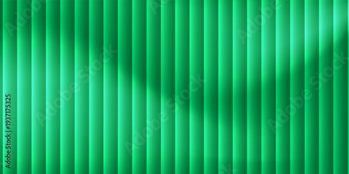 Modern texture background with soft green gradient, vertical ripple lines and frosted translucent effect. Green art
