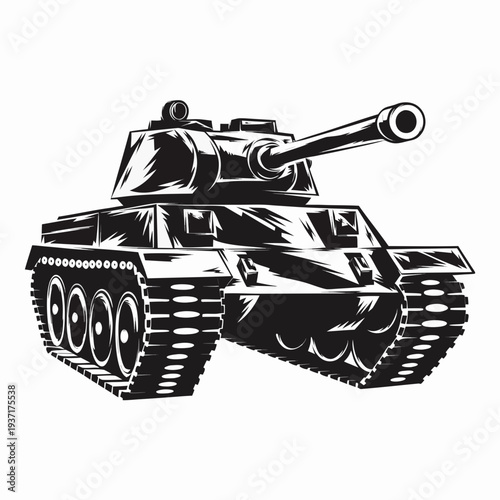 Military Tank Army Vehicle Vector Illustration