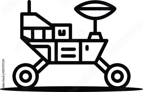 Vector lunar rover icon