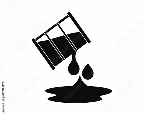 Oil Spill Pollution Environmental Hazard Vector Icon