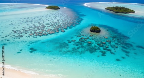 Wallpaper Mural tropical beach with turquoise water Torontodigital.ca