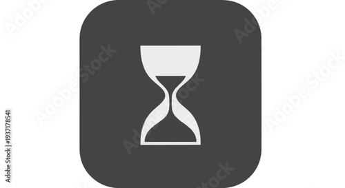 Hourglass Icon on Dark Background, Symbol of Time Passing and Waiting