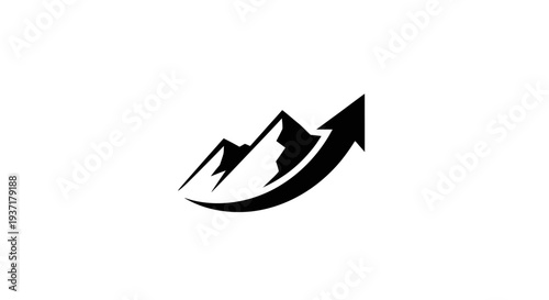 Mountain Peak Growth Arrow Icon