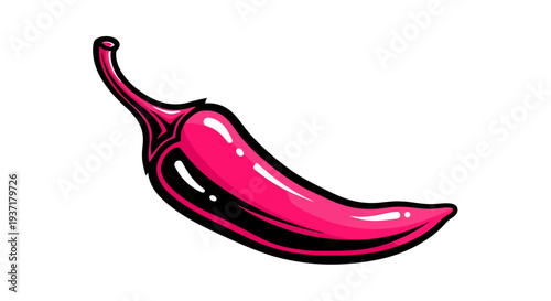 Red hot chili pepper illustration.