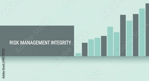 Bar chart showing upward trend for risk management integrity concept