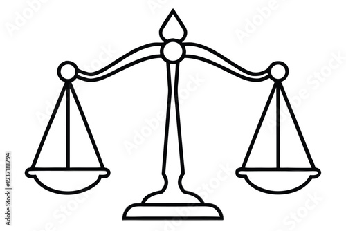 Scales of Justice, Legal Balance Icon