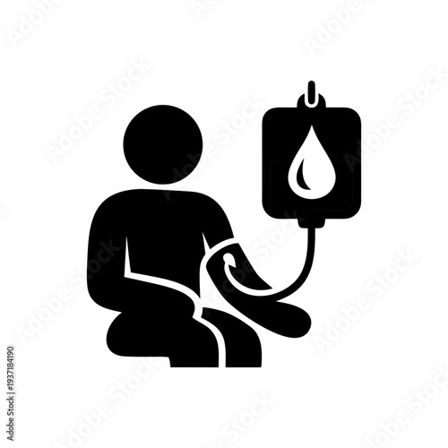 Vital Lifesaving Fluid Transfusion Icon