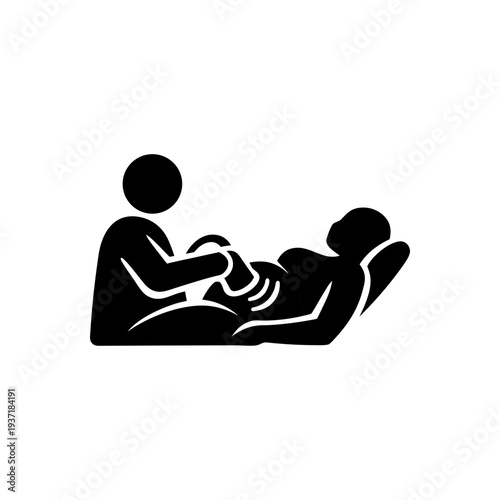 Caring Maternity Health Checkup Icon