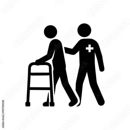 Elderly Mobility Support Icon