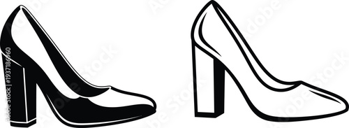 High heel shoes illustration