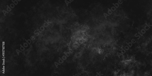 Abstract black gray wall textured background. Empty gray rusty stone or metal surface texture. Dark smoke texture. Black and white grunge wall. Light fog backgrounds. Cloud sky night. Slate surface.