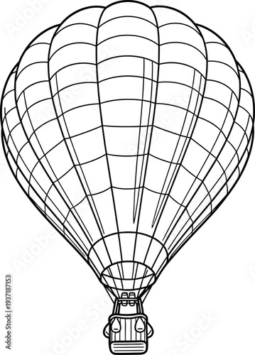 Vintage hot air balloon illustration