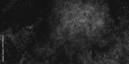 Abstract black gray wall textured background. Empty gray rusty stone or metal surface texture. Dark smoke texture. Black and white grunge wall. Light fog backgrounds. Cloud sky night. Slate surface.