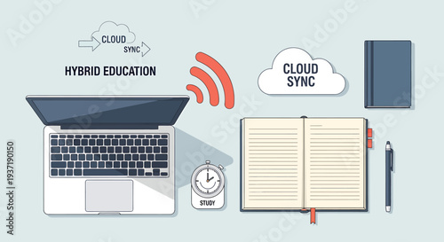 Laptop Notebook Journal Pen Hybrid Education.